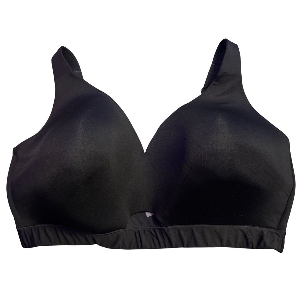 Cacique Lane Bryant Black Wireless T-Shirt Bra Full Figure Plus Size 42F 42DDD